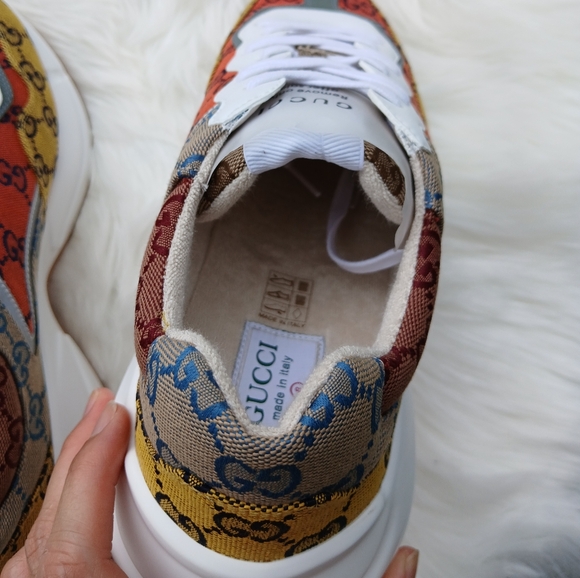 Gucci Mens GG Rython Multicolor Sneaker - Picture 11 of 14